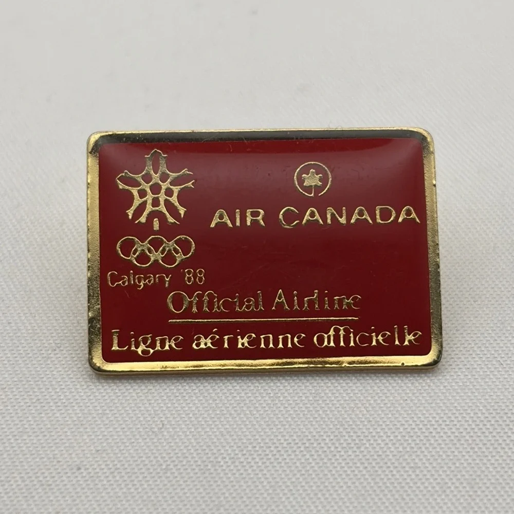 1988 Calgary Winter Olympics Air‎ Canada Official Airline Lapel Hat Pin